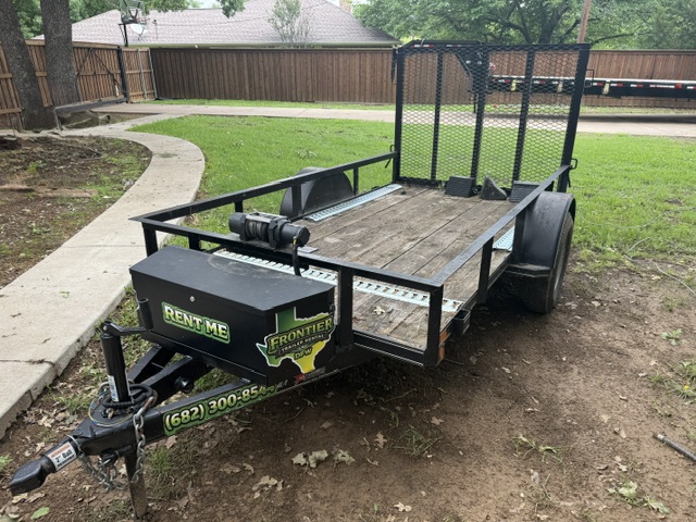 5x10 utility trailer for rent in Mansfield TX — Frontier Trailer Rentals
